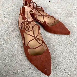 Lace up flats